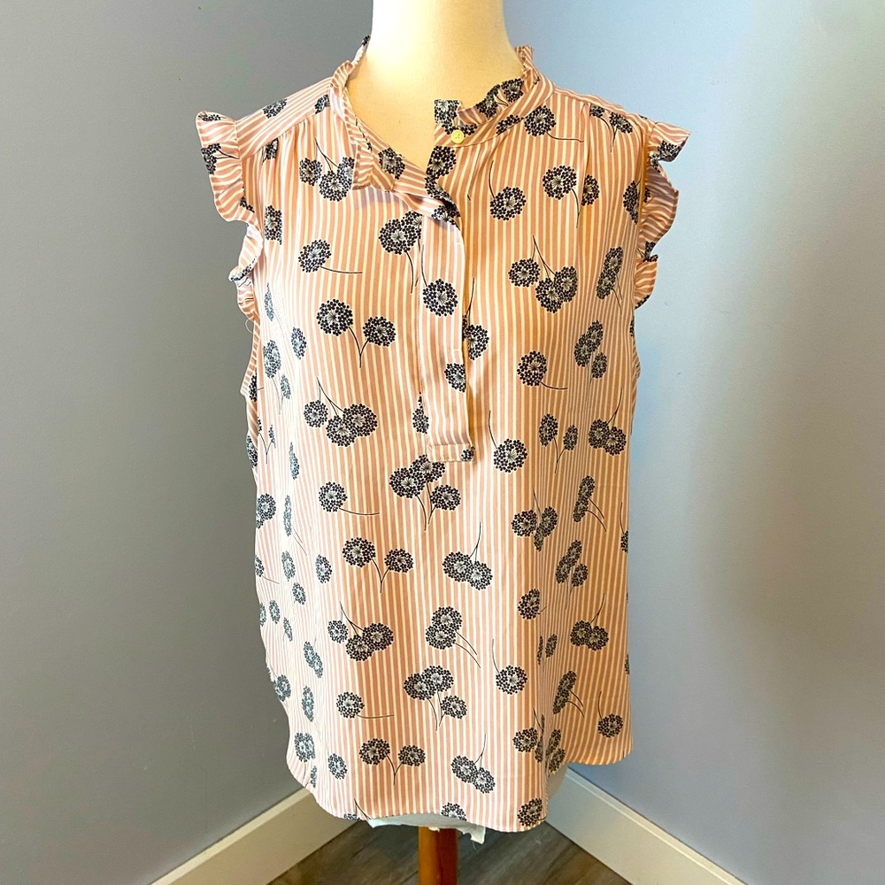 LOFT XL ruffle sleeve blouse